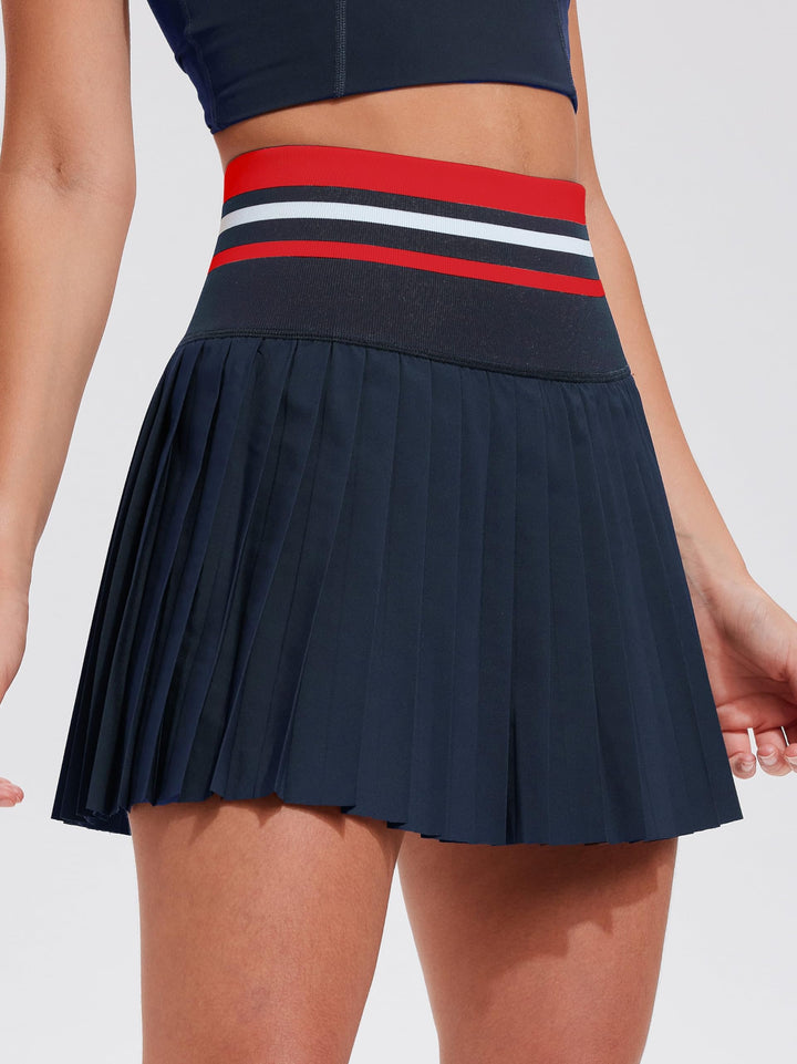 Airfree Pleated Tennis Skirts for Women High Waisted Golf Skort Skirt with Short Athletic Workout Skorts with Pockets