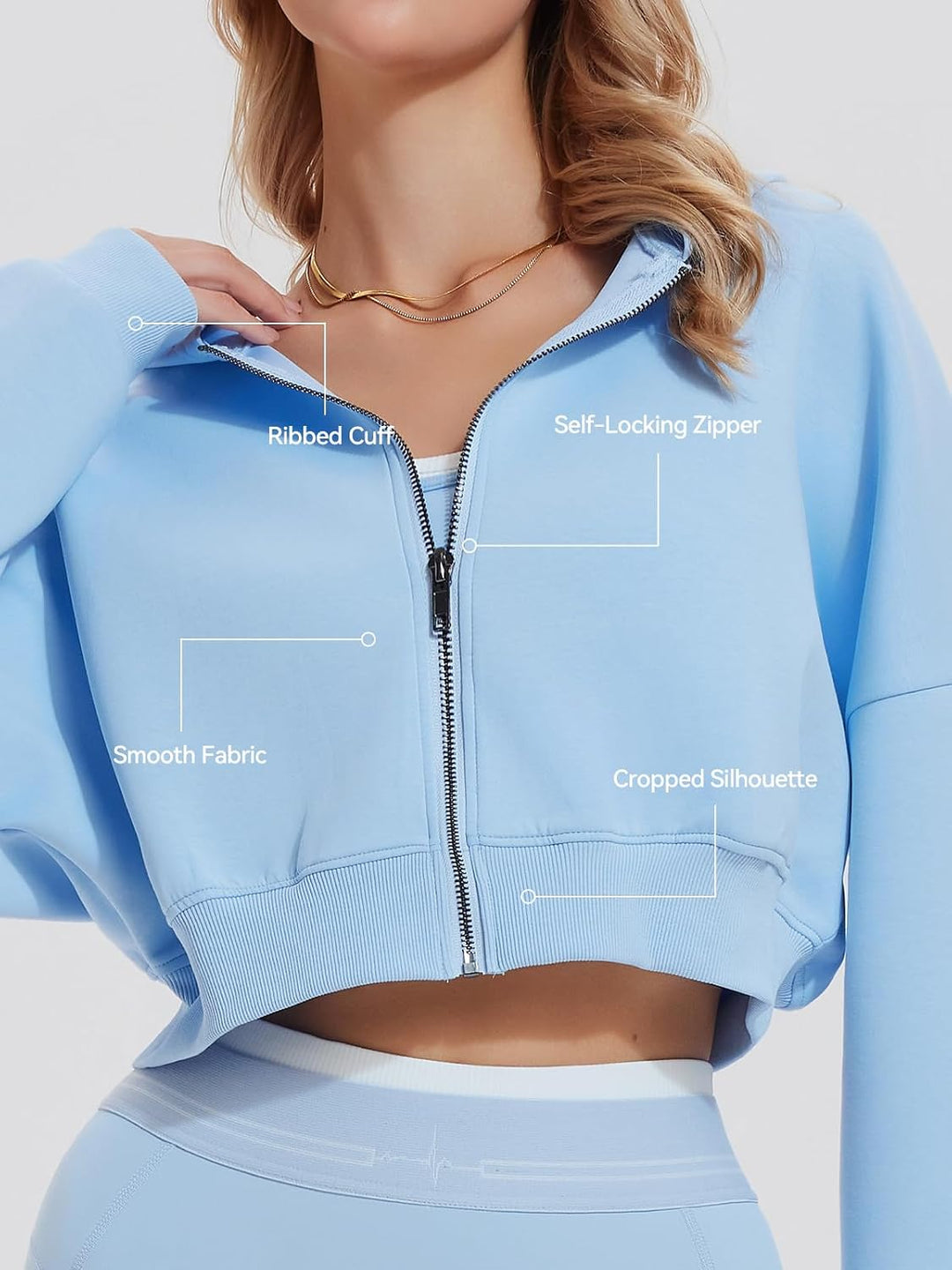 Airfree Two Piece Sets for Women Cropped Zip Up Hoodie High Waisted Leggings Fall Sweatshirt Tracksuit Sets Casual Outfit