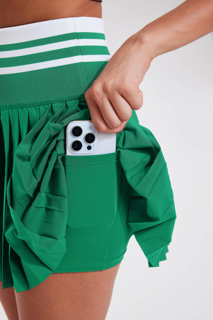 Airfree Pleated Tennis Skirts for Women High Waisted Golf Skort Skirt with Short Athletic Workout Skorts with Pockets