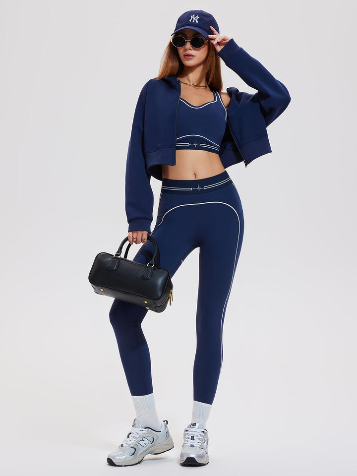 Airfree Womens Zip Up Hoodies Cropped Sweatshirt Workout Long Sleeve Jackets Hooded Y2K Casual Coat for Women