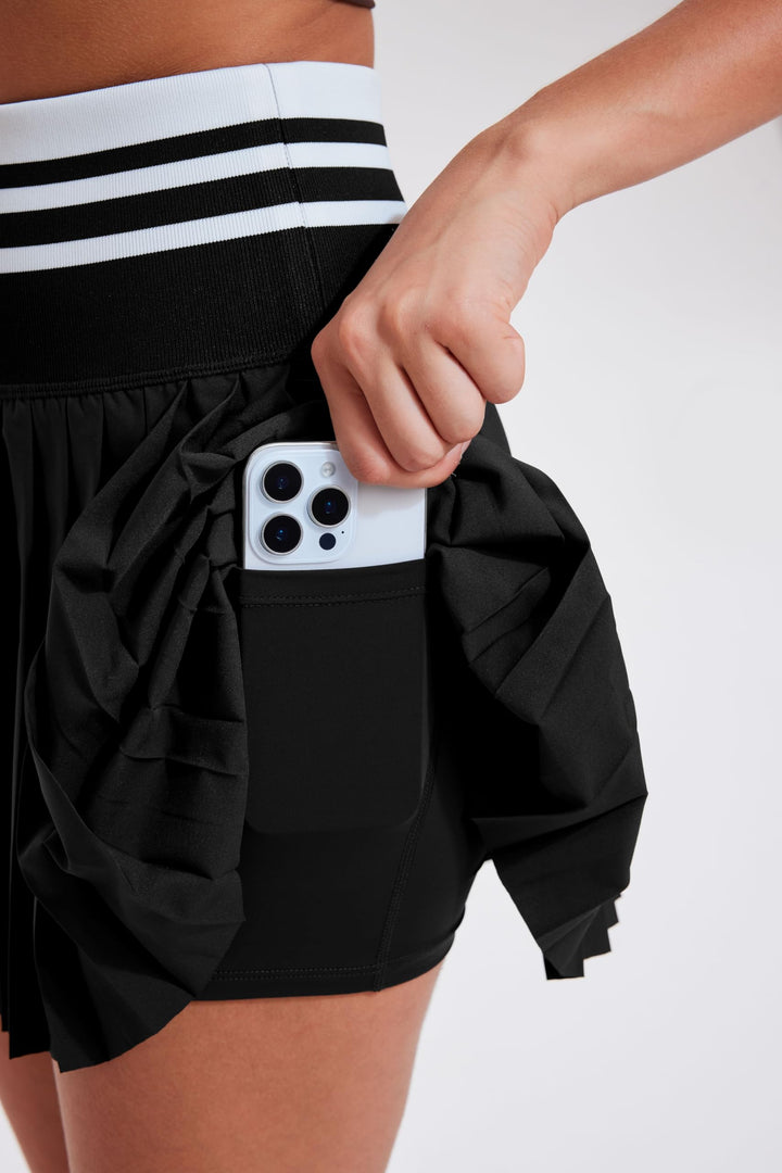 Airfree Pleated Tennis Skirts for Women High Waisted Golf Skort Skirt with Short Athletic Workout Skorts with Pockets