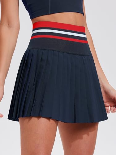 Airfree Pleated Tennis Skirts for Women High Waisted Golf Skort Skirt with Short Athletic Workout Skorts with Pockets