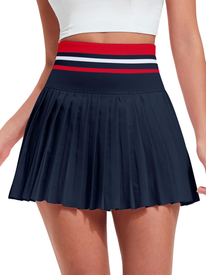 Airfree Pleated Tennis Skirts for Women High Waisted Golf Skort Skirt with Short Athletic Workout Skorts with Pockets